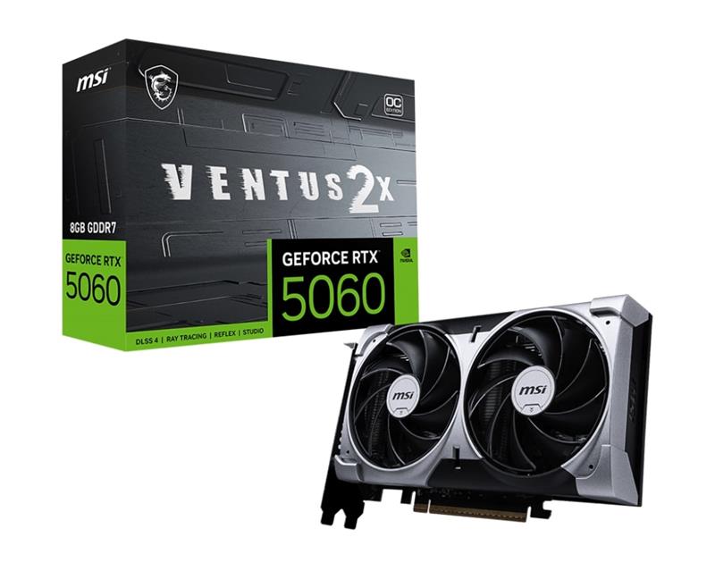 MSI GeForce  RTX 5060 8G VENTUS 2X OC, GDDR7 8GB, PCI-E 5.0, 128 bit