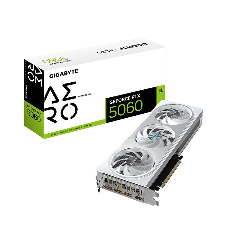 Carte graphique GIGABYTE GeForce RTX 5060 AERO OC 8G,