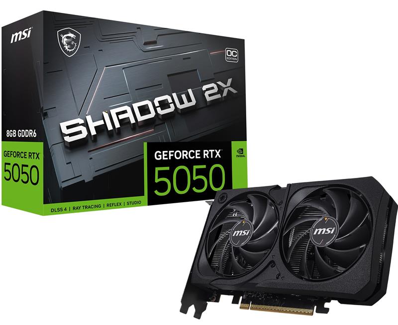 MSI GeForce RTX 5050 8G SHADOW 2X OC, GDDR6 8 GoCarte graphique , noir