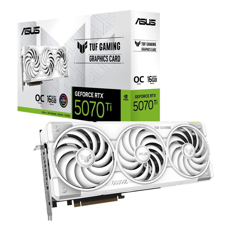 ASUS TUF Gaming GeForce RTX 5070 Ti 16GB GDDR7 White OC Edition