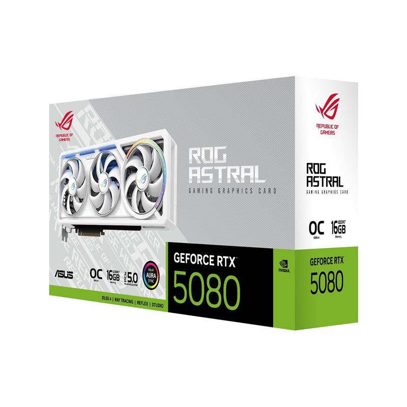 ASUS ROG Astral GeForce RTX 5080 16GB GDDR7 WHITE OC Edition