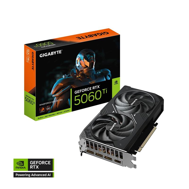 GIGABYTE GeForce RTX 5060 Ti WINDFORCE MAX OC GDDR7 Double Fans