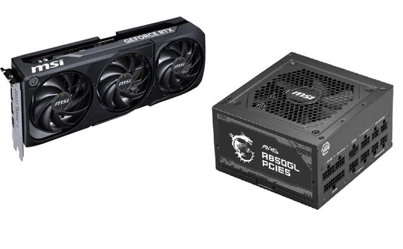MSI Carte graphique GeForce RTX 5070 TI 16G SHADOW 3X OC + Bloc d'alimentation MAG A850GL