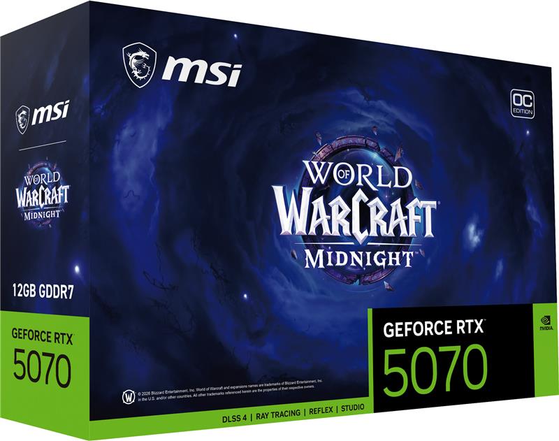 MSI GeForce RTX 5070 12G World of Warcraft MIDNIGHT VOID EDITION