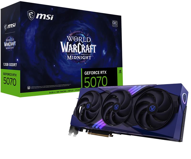 MSI GeForce RTX 5070 12G World of Warcraft MIDNIGHT VOID EDITION