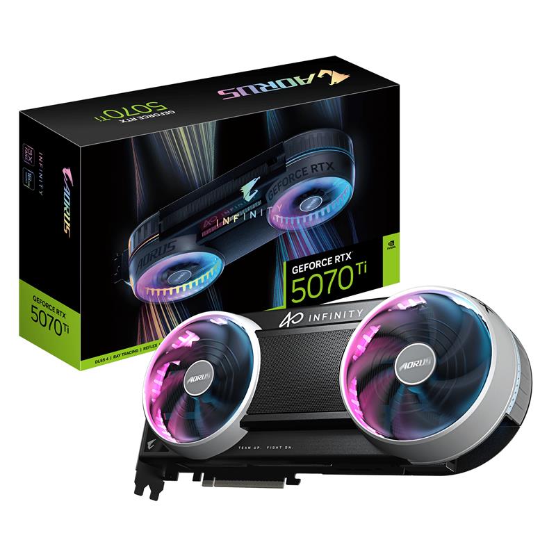 GIGABYTE AORUS GeForce RTX 5070 Ti INFINITY GDDR7 Triple Fans
