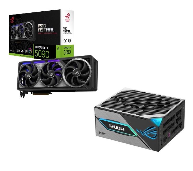 ASUS ROG Astral GeForce RTX 5090 32GB GPU + ROG Thor 1200W Platinum PSU