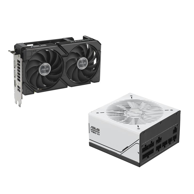ASUS Dual Radeon RX 9060 XT 16GB + ASUS Prime 750W Gold Power Supply