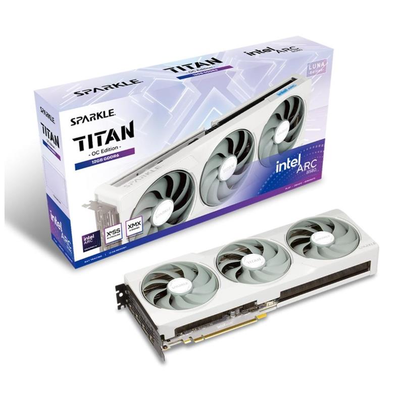 SPARKLE Intel Arc B580 TITAN Luna OC Graphics Card 12GB GDDR6
