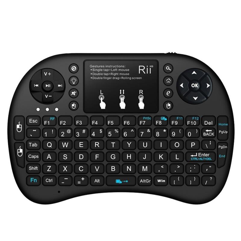 RII Mini i8+ Wireless Backlit Keyboard with Touchpad Mouse(Open Box)