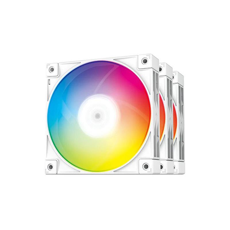 DeepCool FC120 WHITE-3 IN 1 Performance RGB PWM Case Fan - Triple Pac