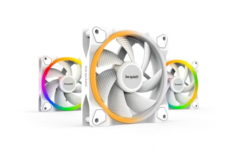 be quiet! LIGHT WINGS 120mm White PWM Triple-Pack, Case fan