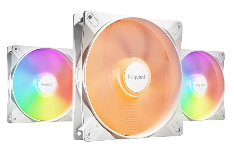 be quiet! Light Wings LX 140mm PWM High-speed ARGB Case Fan, White, 3