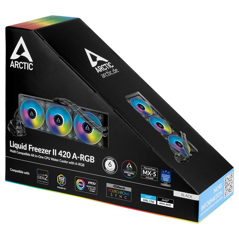 Arctic Liquid Freezer II - 420 A-RGB : All-in-One CPU Water Cooler