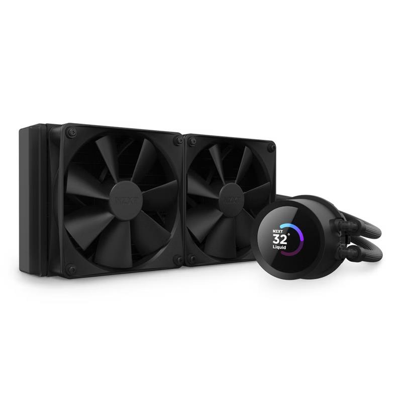 Refroidisseur liquide NZXT Kraken 240 - 240 mm AIO avec 1,54 pouces. Ventilateurs d'affichage et de radiateur (noir)