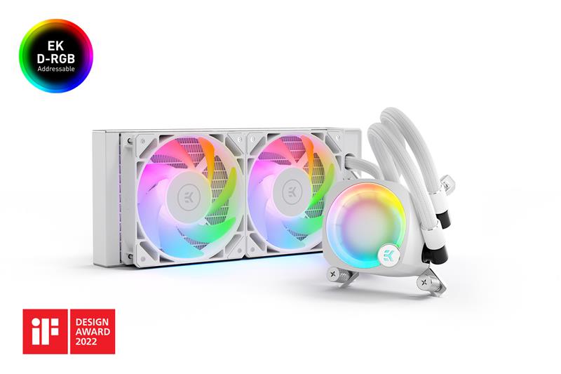 EKWB Nucleus AIO CR240 Lux D-RGB Liquid Cooler - White