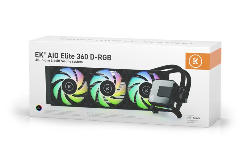 Ekwb EK-AIO Elite 360 D-RGB Liquid CPU Cooler - Canada Computers