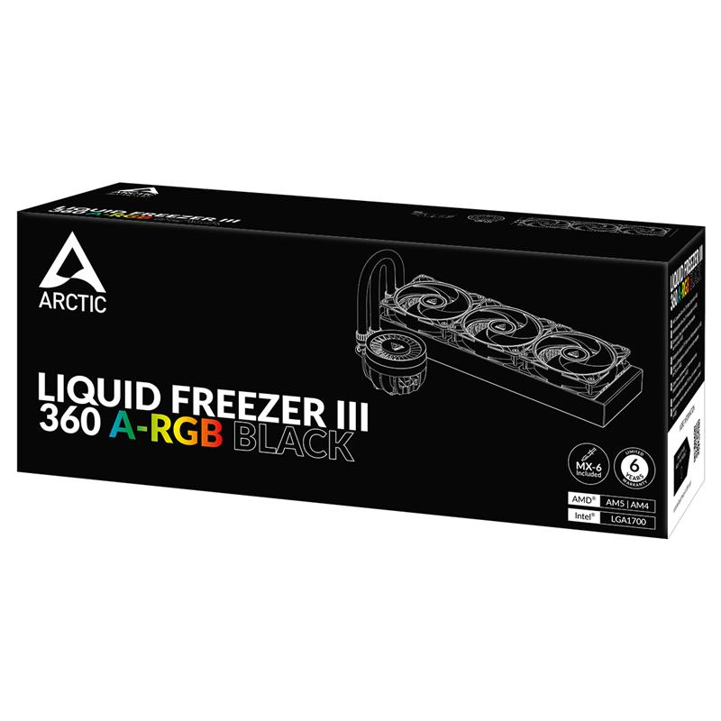 Arctic Liquid Freezer III 360 A-RGB AIO CPU Water Cooler, Black