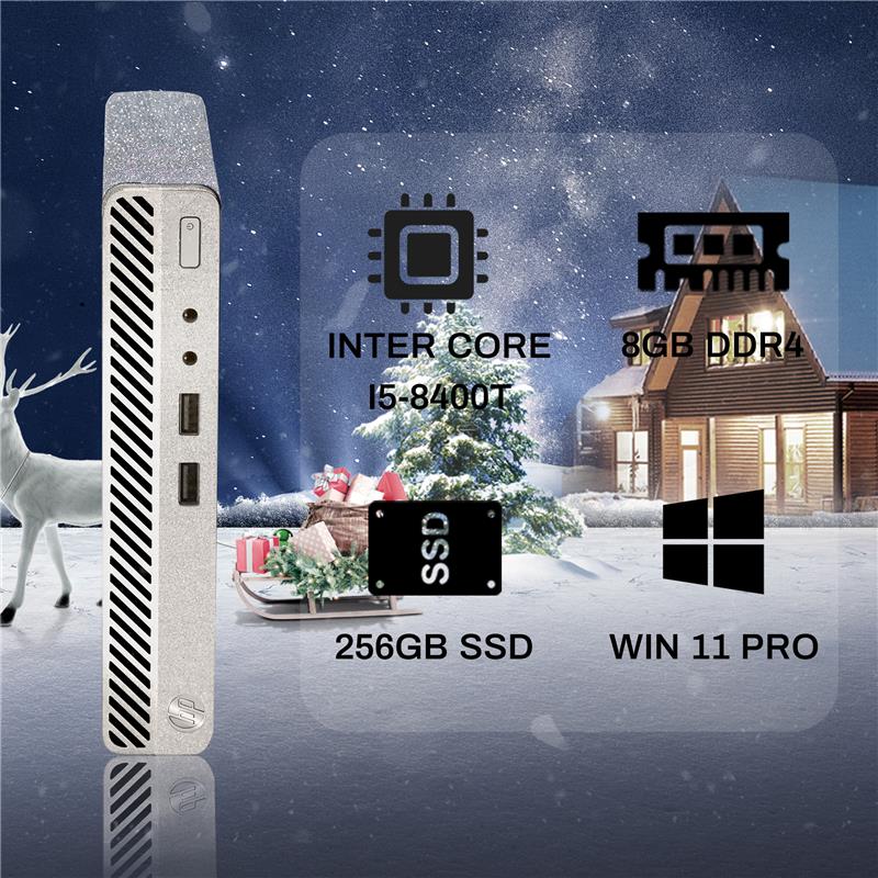 HP ProDesk Mini i5-8400T 16GB 256GB Wi-Fi Win11Pro (Renewed