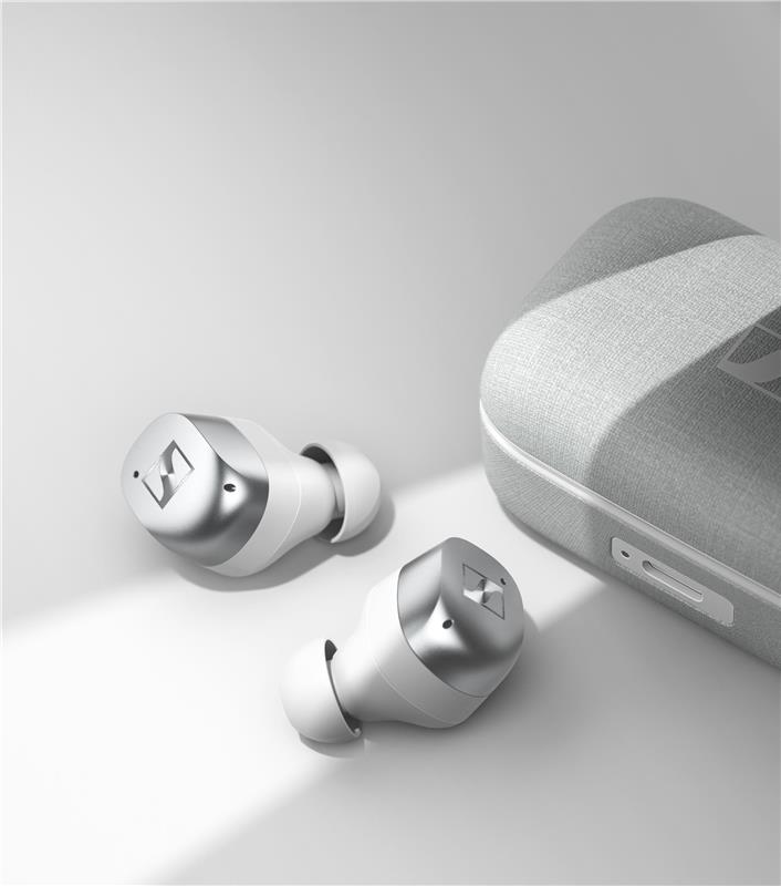 SENNHEISER MTW4 Momentum 4 True Wireless Earbuds, White Silver