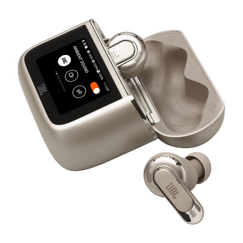 JBL Tour Pro 3 True Adaptive Noise Cancelling Earbuds, Latte