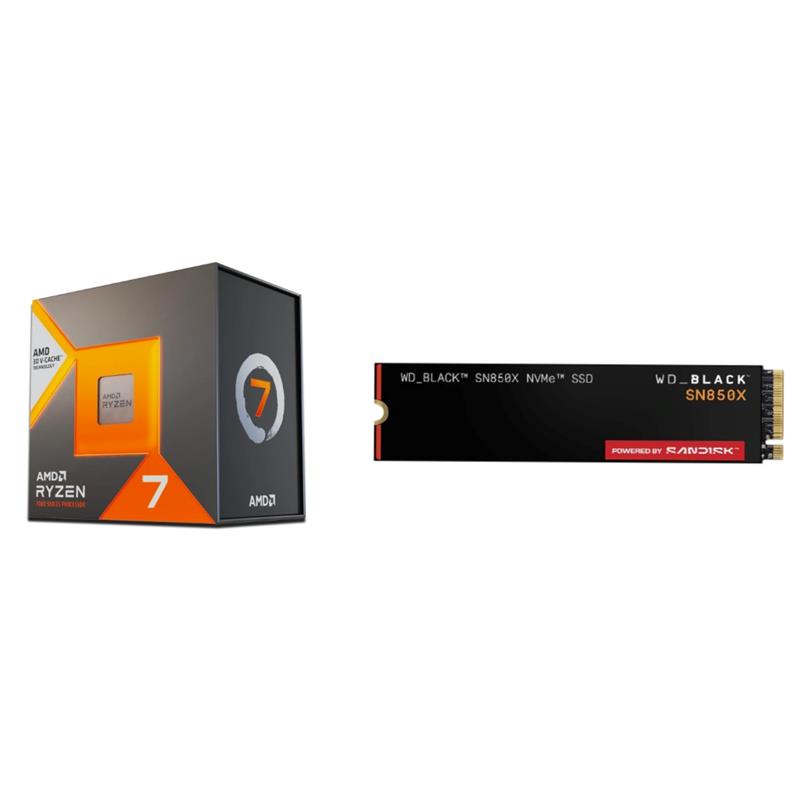 AMD Ryzen 7 7800X3D CPU + WD Black SN850X 4TB SSD
