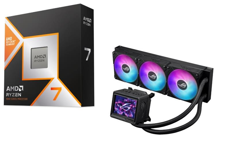 AMD Ryzen 7 9800X3D CPU + ASUS ROG RYUJIN III 360 ARGB EXTREME AIO