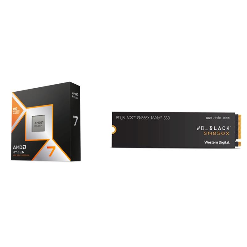 AMD Ryzen 7 9800X3D CPU + WD Black SN850X 2TB SSD