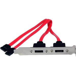 Plaque de support StarTech.com 2 ports SATA vers eSATA - Plaque femelle eSATA M/F