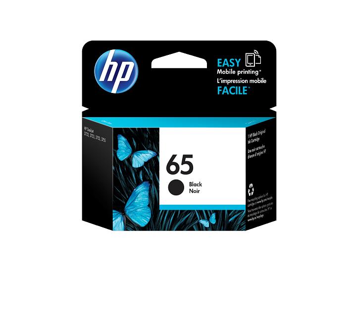 Cartouche d'encre noire originale HP 65