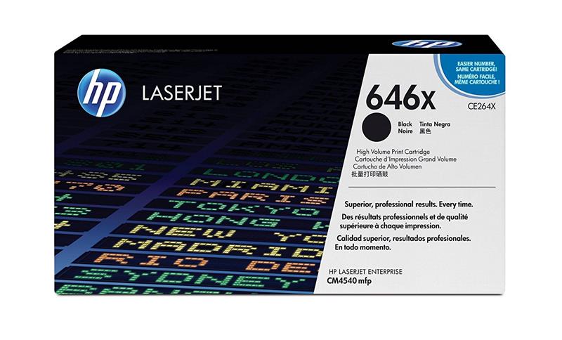 HP 646X (CE264X) Black High Yield Original LaserJet Toner Cartridge