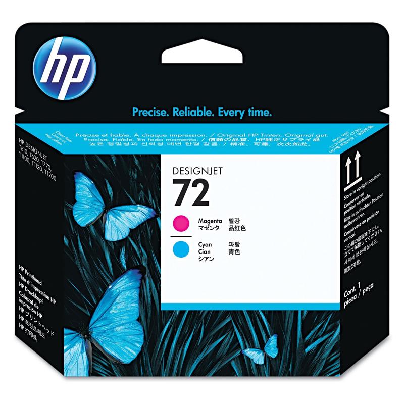 HP 72 Magenta and Cyan Printhead - Inkjet - 1 Each