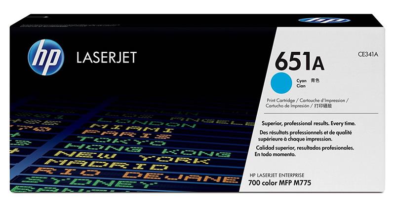 HP 651A (CE341A) Cyan Original LaserJet Toner Cartridge