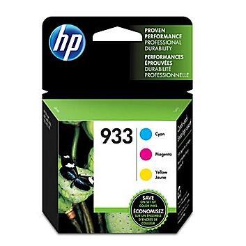 HP 933 Cyan, Magenta & Yellow Original Ink Cartridges 3-pack (N9H56FN)