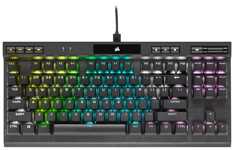 CORSAIR K70 RGB TKL Mechanical Gaming Keyboard, Backlit RGB LED, Cherr(Open Box)