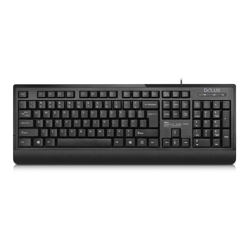 DELUX Standard Keyboard Black With USB Connector(Open Box)
