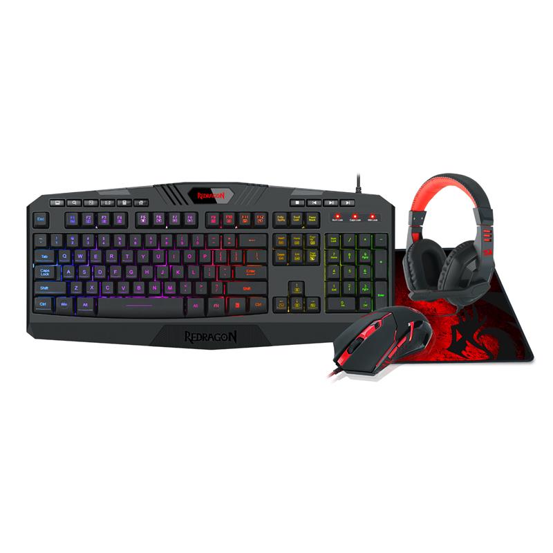 Redragon S101-BA-2 Gaming Combo (M601 Gaming Mouse + K503 Gaming Keyboard + H120 Gaming Headset + P015 Gaming Mouse Pad)