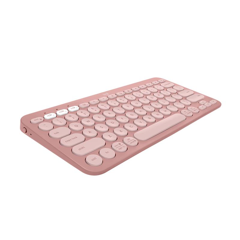 LOGITECH Pebble Keys 2 K380s Multi-Device Compact Bluetooth Wireless Keyboard - Tonal Rose