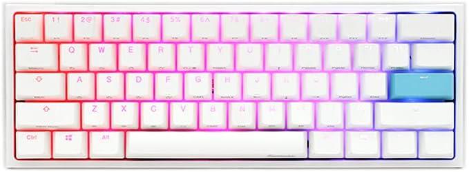 DUCKY CHANNEL Gaming Keyboard, White -(Open Box)
