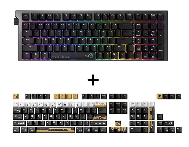 Achetez Asus Strix Morph 96 Clavier + Obtenez un ensemble de KeyTok x Asus Defined Simple Touches PBT Dyesub GRATUITMENT