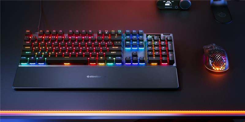 STEELSERIES Apex Pro Gen 3 Full Size Gaming Keyboard, Black