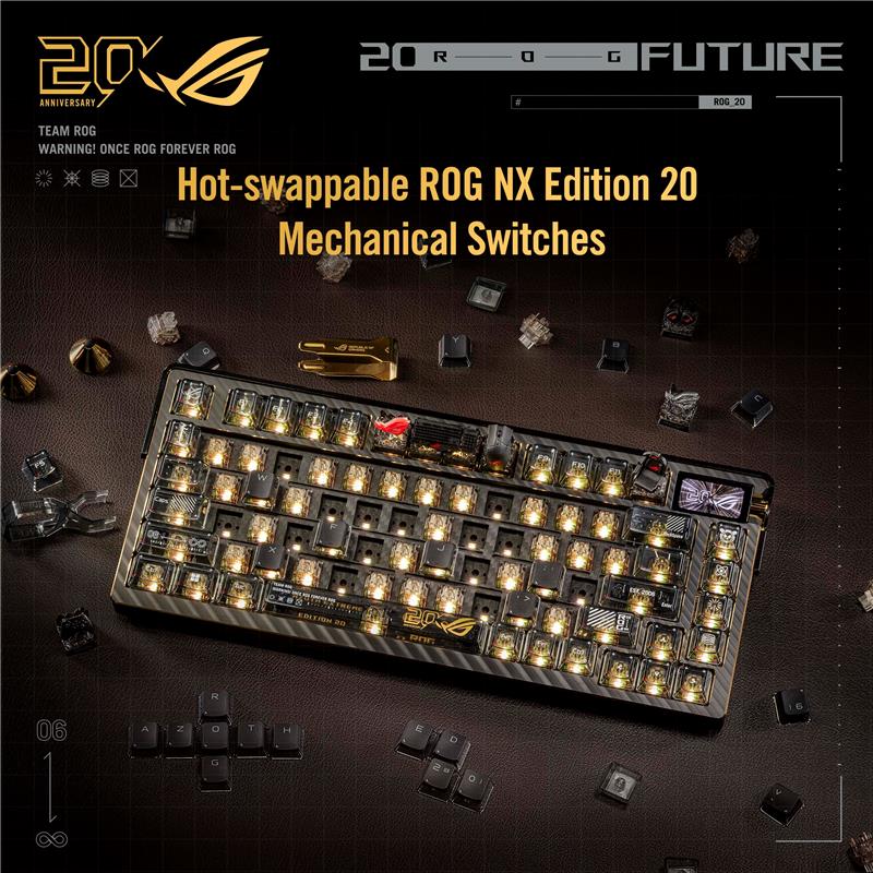 ASUS M709 ROG Azoth Extreme Edition 20 75% Gaming Keyboard, 20
