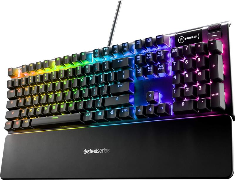 STEELSERIES Apex 5 Full Size Gaming Keyboard, Black