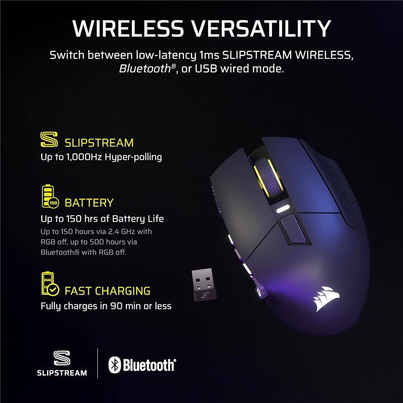 CORSAIR Scimitar Elite Wireless SE Gaming Mouse - Gun Metal