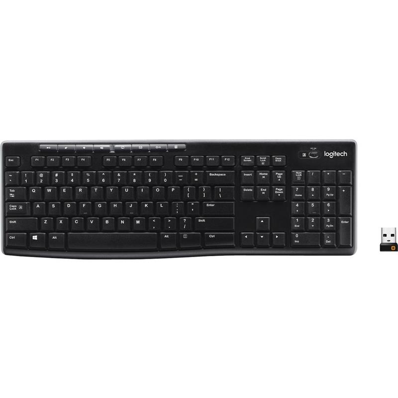 LOGITECH K270 Full Size Productivity Keyboard, Black