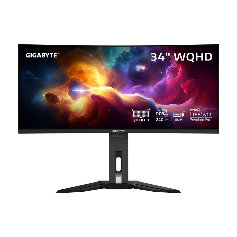 Gigabyte 34" WQHD QD-OLED incurve  240 Hz 0,03 ms (GTG) Moniteur de je