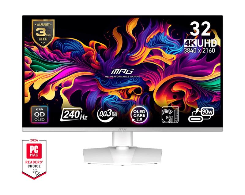 MSI MPG 321URXW QD-OLED 32" 16:9 UHD, 240Hz 0.03ms Moniteur,  moteur A