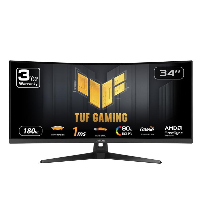 ASUS TUF Gaming 34" WQHD Curved VA 180Hz 1ms (MPRT) Gaming Monitor(Open Box)