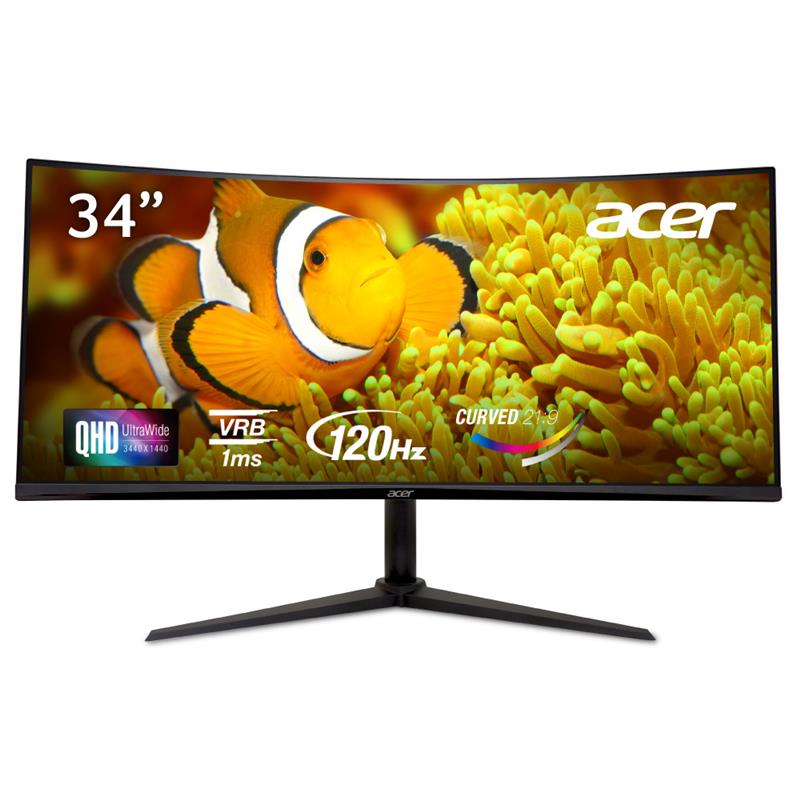 Acer Nitro 34" WQHD 3440 x 1440 incurvé VA 120 Hz 1 ms Moniteur de jeu