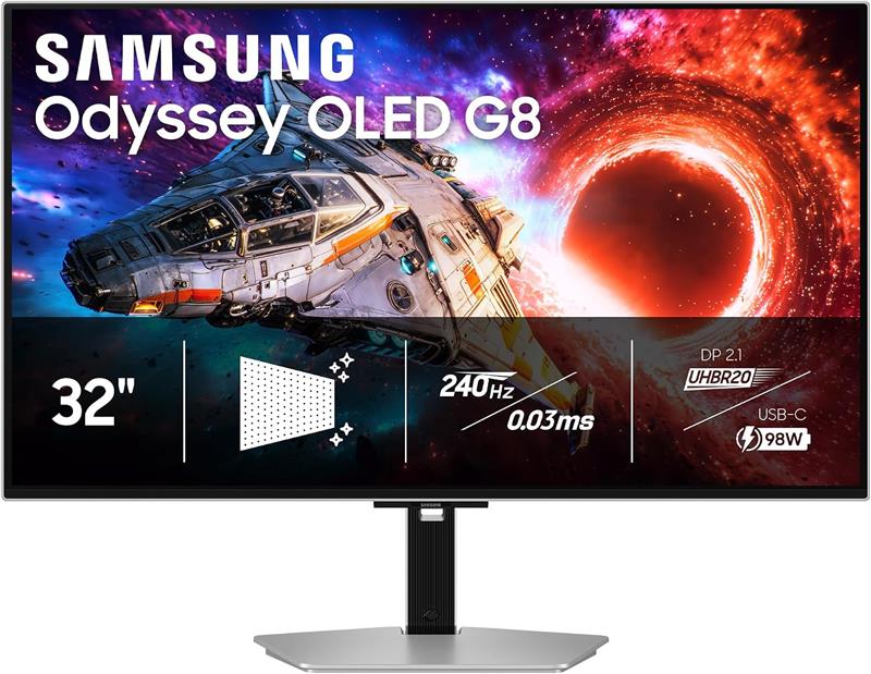 Samsung Odyssey 32" 3840 x 2160 Tandem QD-OLED 240Hz Gaming Monitor